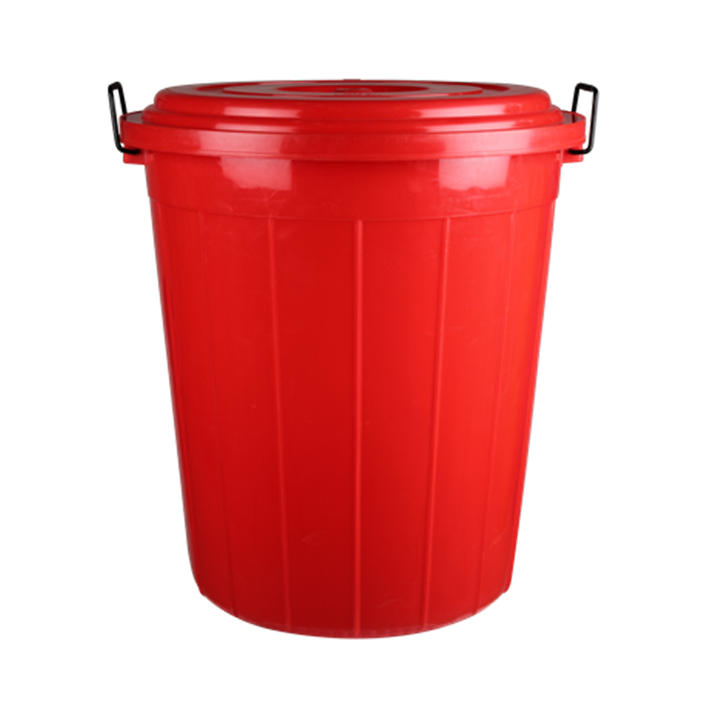 Plastic Drum With Lid (50 Ltr) (Red)